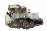 Aquamarine Crystal with Black Tourmaline & Feldspar - Namibia #93698-1